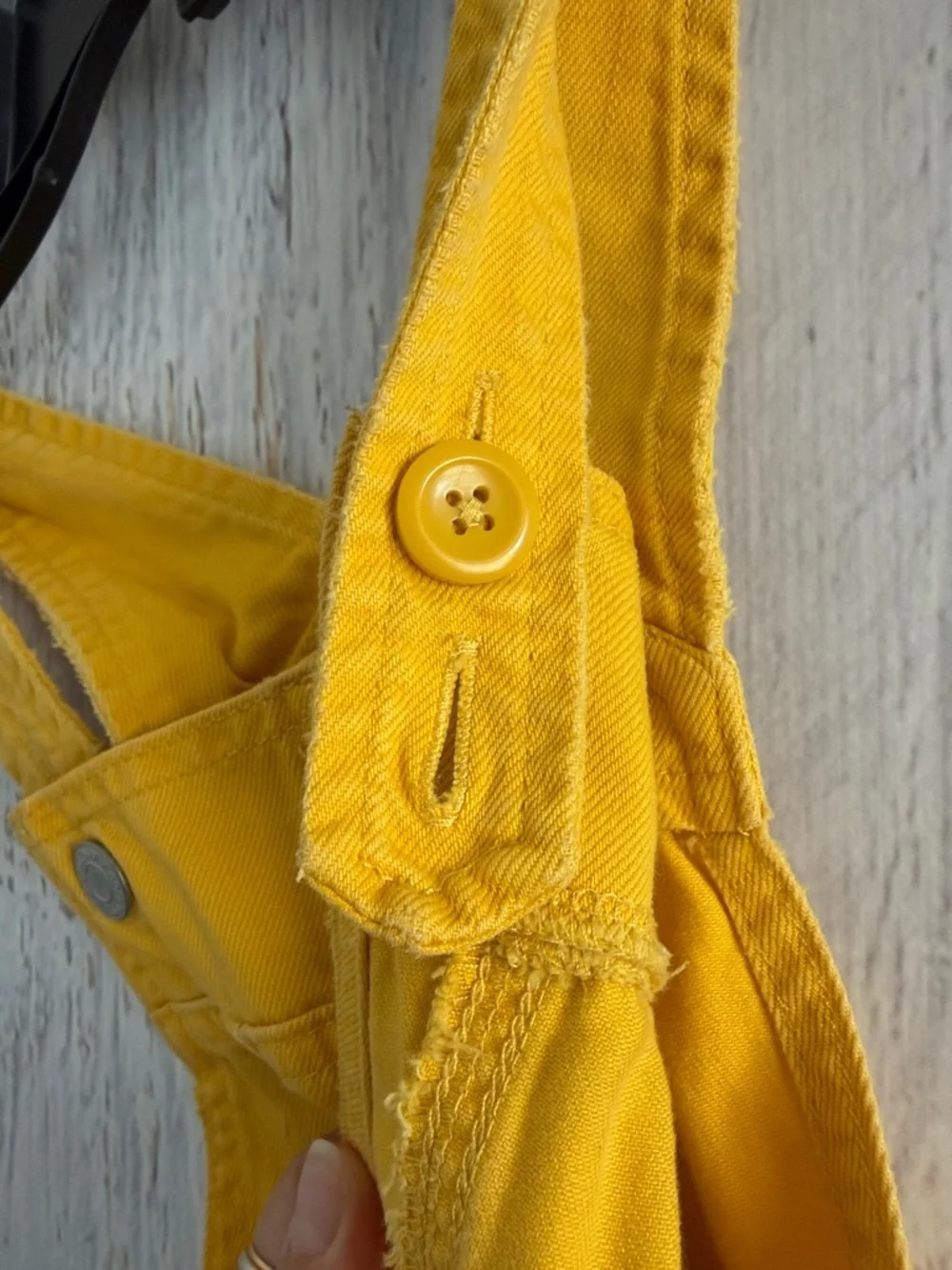 Gap Girls' Yellow Button-Front Overall Dress